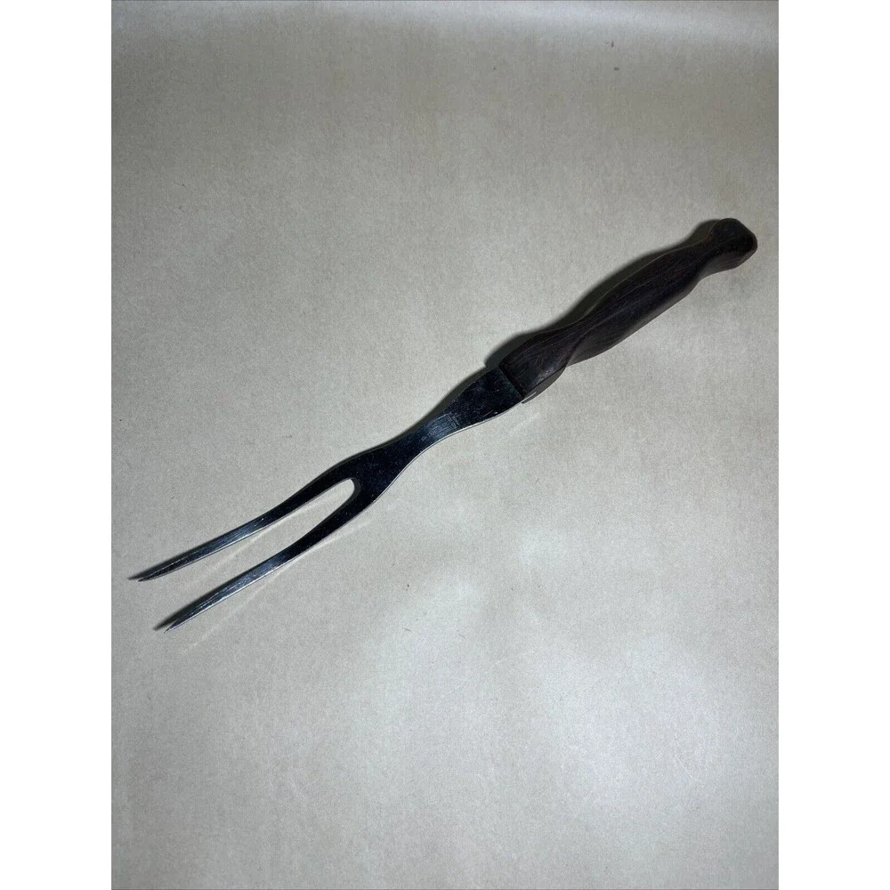 Cutco No.1027 Carving Fork‎ w/Brown Handle Made In USA
